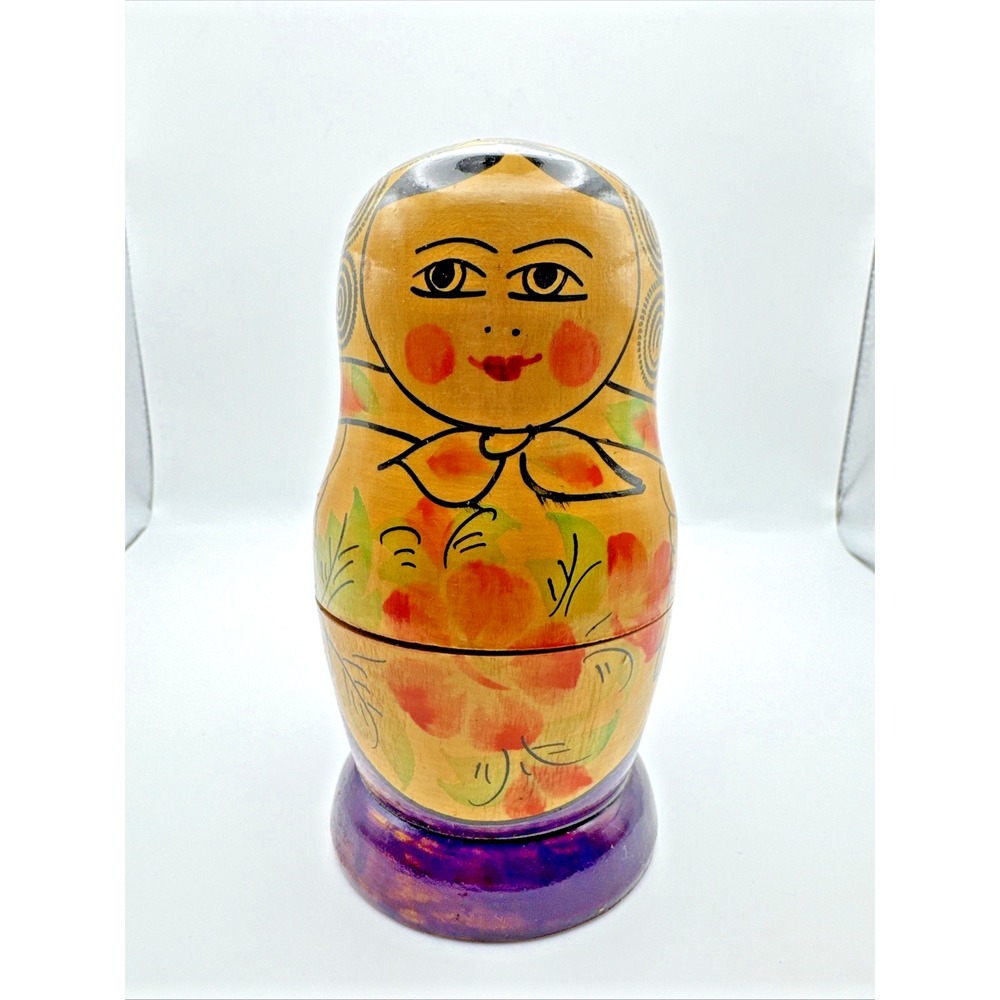 Vintage Russian Babushka Matryoshka USSR Nesting‎ Dolls Set Of 7 Hand Painted